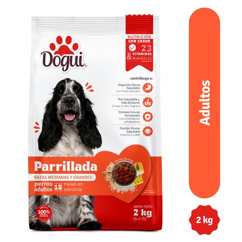 Alimento Dogui Perro Adulto Parrillada, Razas Medianas Y Grandes, 18 Meses En Adelante - 2kg