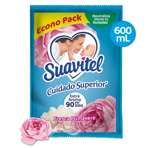 Suavizante De Telas Suavitel Cuidado Superior Fresca Primavera Sachet -600 ml