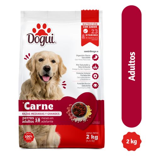 Alimento Dogui Perro Adulto  Sabor Carne Y Arroz, Razas Medianas Y Grandes, 18 Meses En Adelante -  2kg