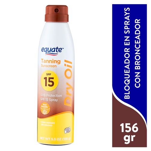 Bloqueador en Spray Equate, con bronceador -156 ml