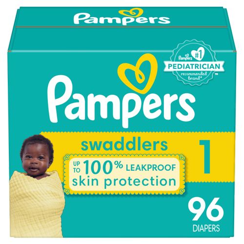 Pañales Pampers Swaddlers Talla 1 -  96 Unidades