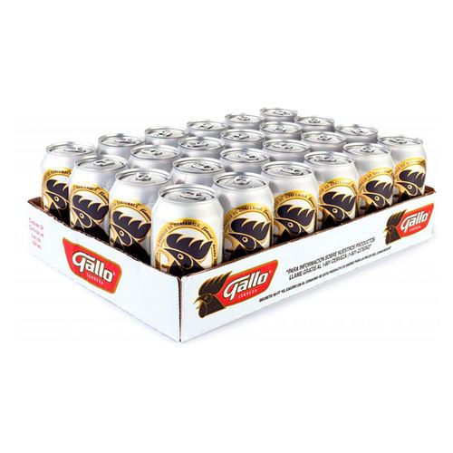 Cerveza Gallo, Envasado En Lata, 24 Pack - 350ml