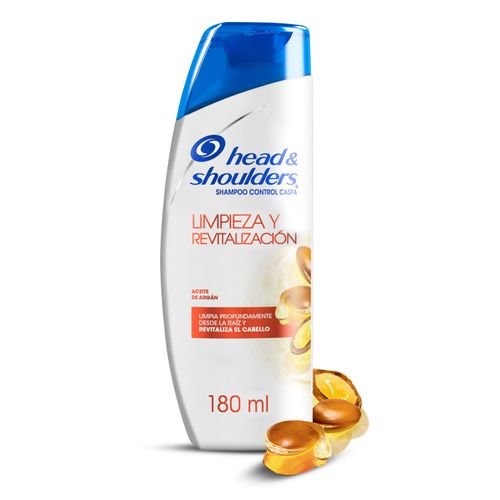 Shampoo  Head & Shoulders Control Caspa Limpieza Y Revitalización Aceite De Argán - 180 ml