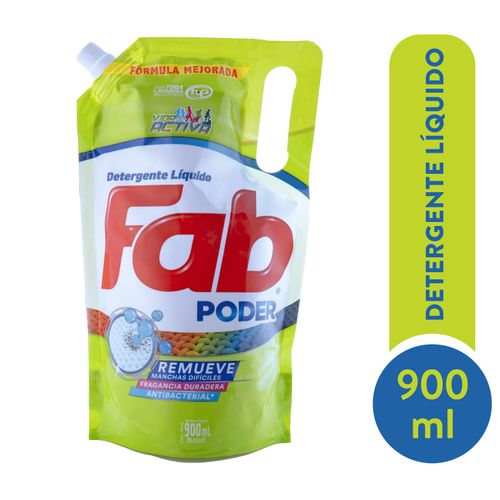 Detergente Liquido Fab Antibacterial -900 ml