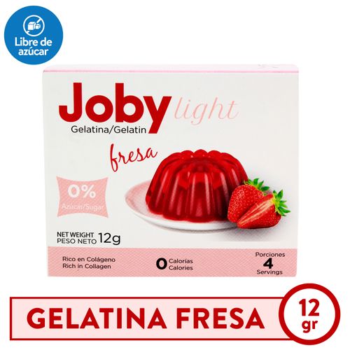 Gelatina Joby Light Sabor A Fresa - 12 g