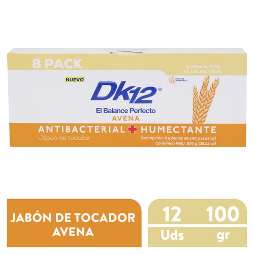 Jabón Dk12 Aroma Avena 8 Pack - 800 g
