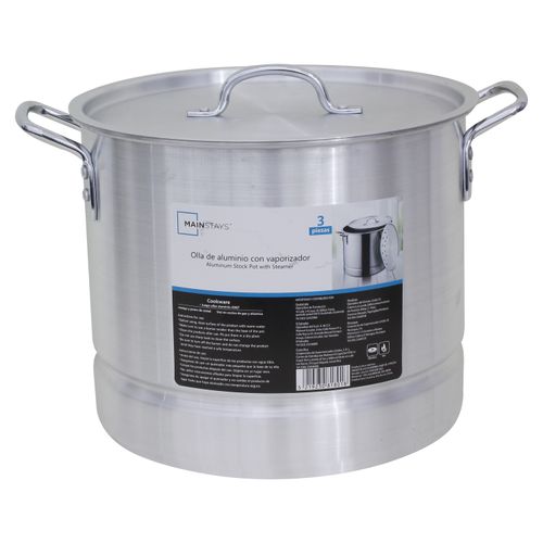 Olla Mainstays de Aluminio con Vaporizador - 3 Piezas
