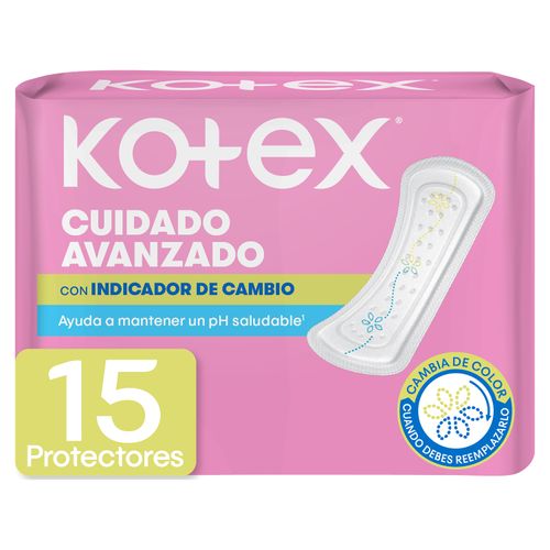 Protectores Cuidado Avanzado Kotex Indicador de Cambio -15 Uds