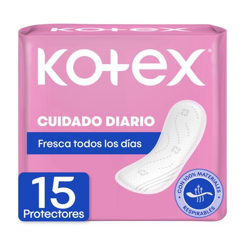 Protectores Kotex Cuidado Diario -15 Uds