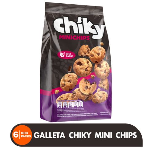 Galleta Pozuelo Chiky Minichips Chocolate 6 Pack - 210 g