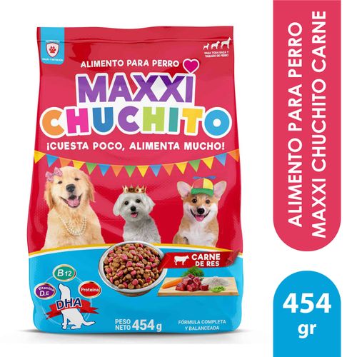 Alimento para perro Maxxi Chuchito, carne -454g