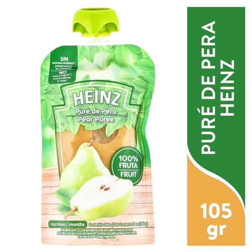 Colado Marca Heinz Sabor Pera 100% Fruta Doypack - 105 g