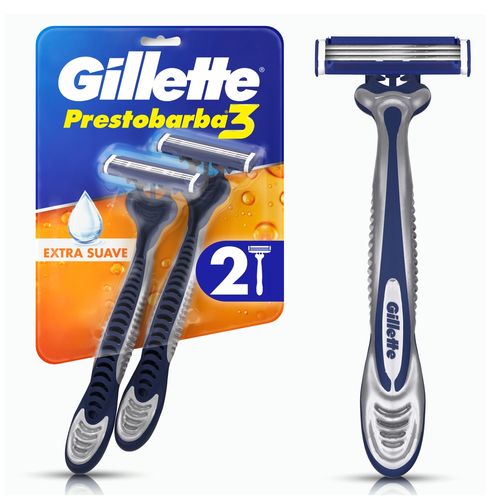 Máquinas Para Afeitar Desechables Gillette Prestobarba3 - 2 Unidades