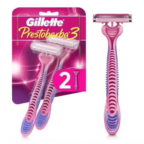 Rasuradora Desechable Gillette Prestobarba3 con Aceites Botánicos -2 Uds