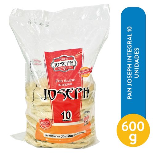 Pan Joseph Integral 10 Unidades - 600 g