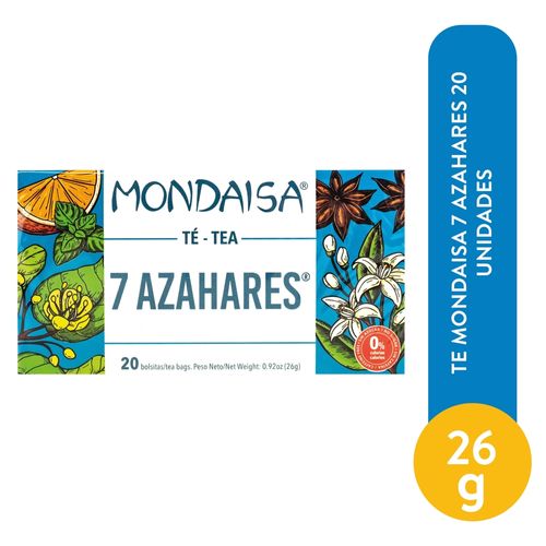 Té Mondaisa 7 Azahares 20 Unidades - 26 g
