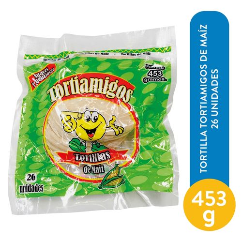 Tortilla Tortiamigo De Maiz 26 Unidades - 453 g