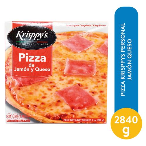 Pizza Krisppys Personal Jamon Queso - 2840 g