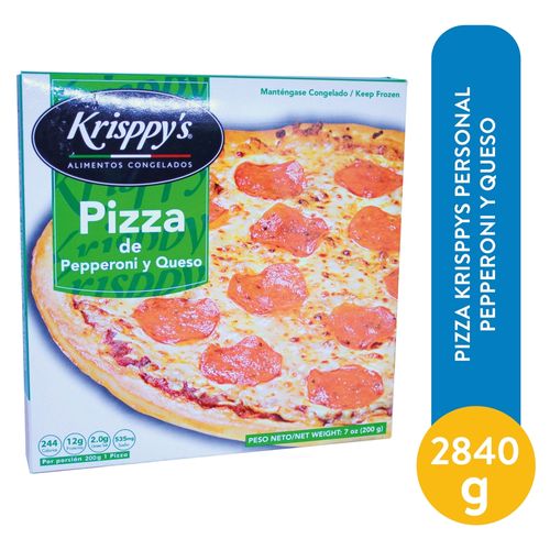 Pizza Krisppys Personal Pepperoni Y Queso - 2840 g