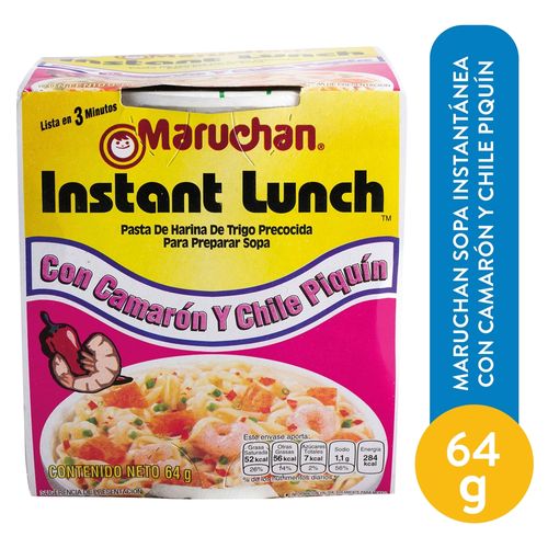 Sopa Maruchan ramen camarón picante - 64 g