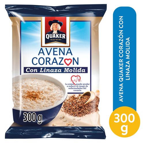 Avena Quaker Corazón Con Linaza Molida- 300 g