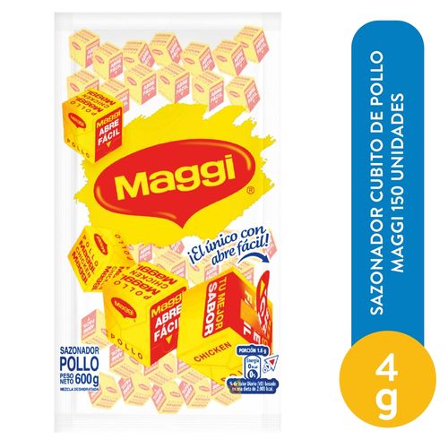 Sazonador Cubito de Pollo MAGGI 150 Unidades - 4 g