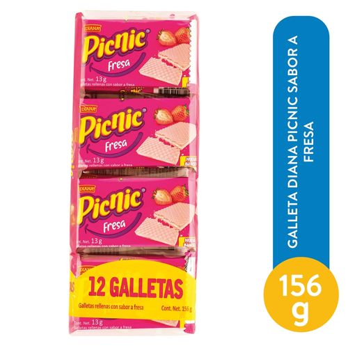 Galleta Diana Picnic Sabor A Fresa - 156 g