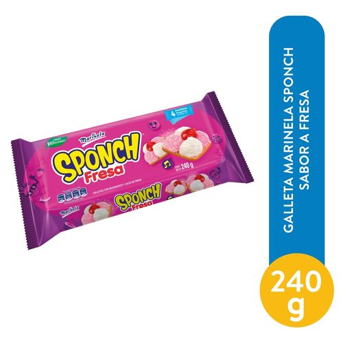 Galleta Marinela Sponch Sabor A Fresa - 240 g