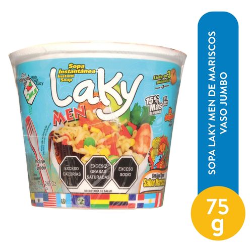 Sopa Laky Men De Mariscos Vaso Jumbo - 75 g