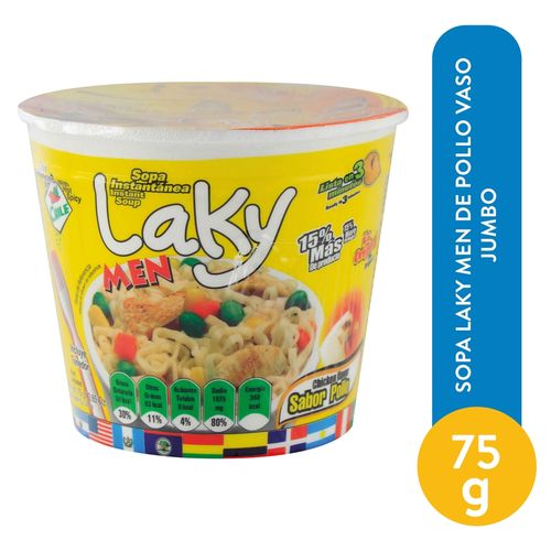 Sopa Laky Men De Pollo Vaso Jumbo - 75 g