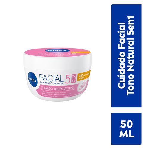 Crema Facial Nivea 5 En 1 Cuidado Tono Natural -50 ml