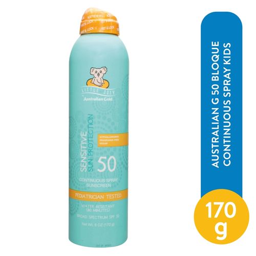 Protector solar Australian Gold kids en spray FPS 50 - 170 g