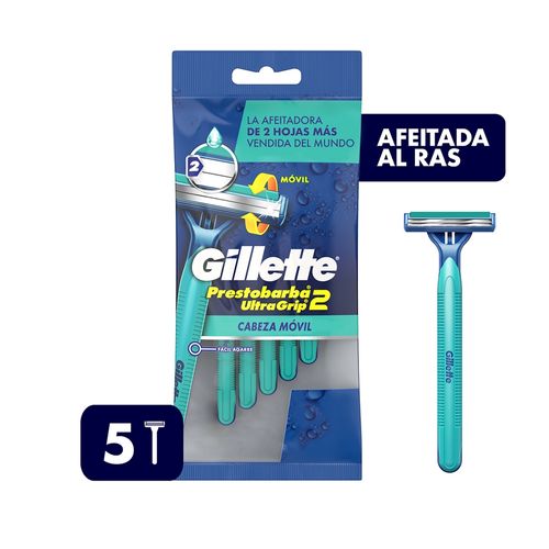 Rasuradora Gillette Desechable Prestobarba Ultragrip2 - 5Uds