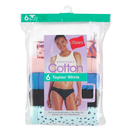 P6 Bikini Algodon Dama Hanes Surtido 7