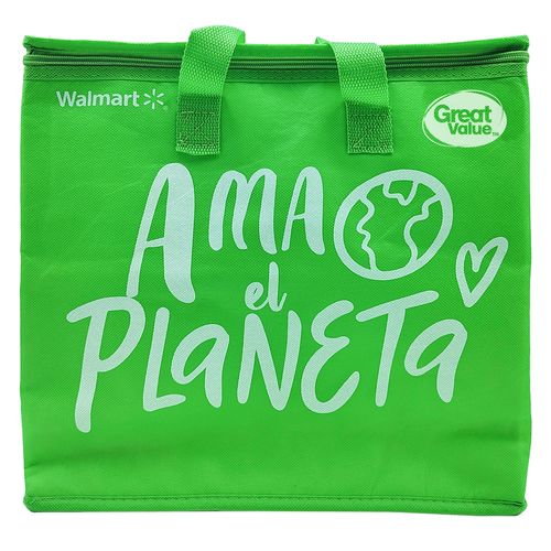 Bolsa Térmica Greatvalue Grande Con Zipper Color Verde