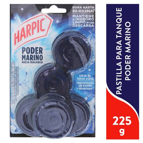 5 Pack Pastilla Para Sanitario Harpic Power Ultra Flushmatic Marine - 45 g