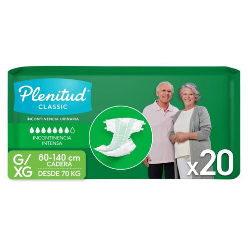 Pañales para Adulto Plenitud Classic G/XG -20 Uds