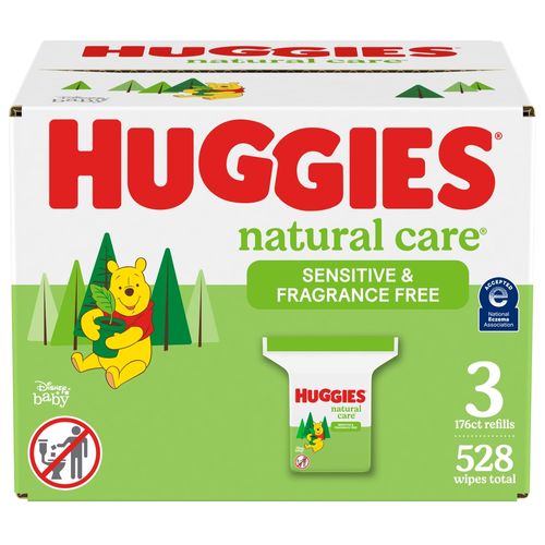 Toallas Húmedas  Huggies Natural Care Sin Fragancia - 528Uds