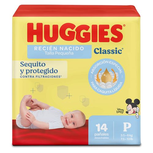 Pañales Huggies Classic Etapa 1/P - 14 Uds