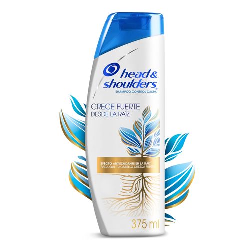 Shampoo Head & Shoulders Control Caspa Crece Fuerte Desde La Raíz - 375 ml