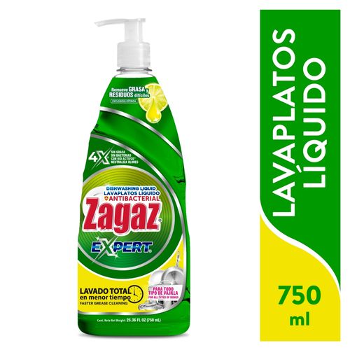 Jabón Zagaz lavaplatos líquido expert cítrico - 750 ml