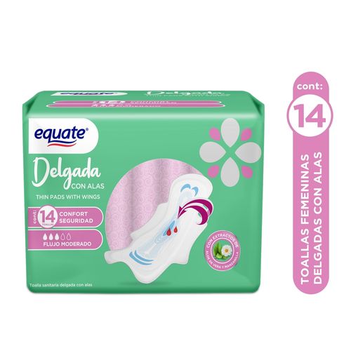 Toalla Delgada Equate, con alas -14uds