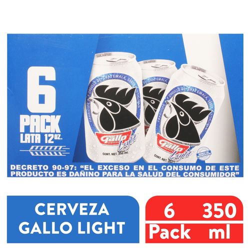 Cerveza Gallo Light 6Pack 350 ml