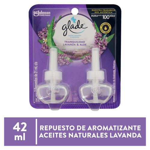 Glade Plug In Lavanda Aloe 2Rep 42 ml