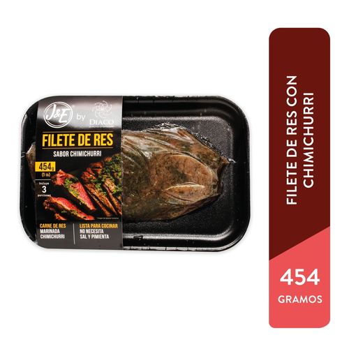 Bandeja J&E Filete Res Chimichurri - Precio Indicado Por Libra (454 g)