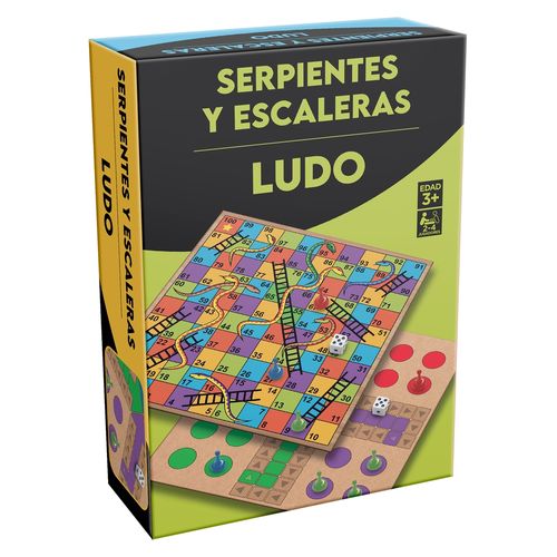 Set Novelty De Juegos 2 En 1 Serpientes Y Escaleras-Ludo Caja De Cartón