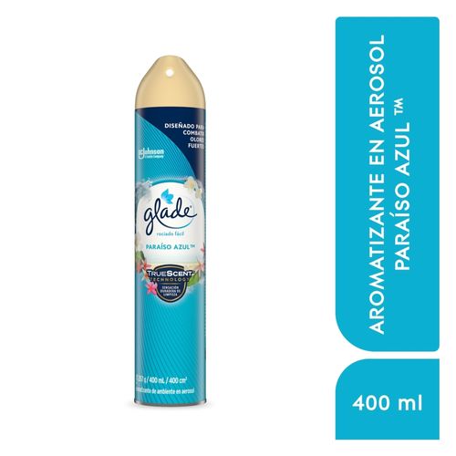 Aromatizante Glade Paraíso Azul Aerosol - 400 ml