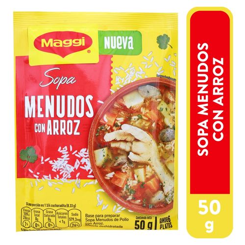 Sopa Maggi Menudos Con Arroz 50 g