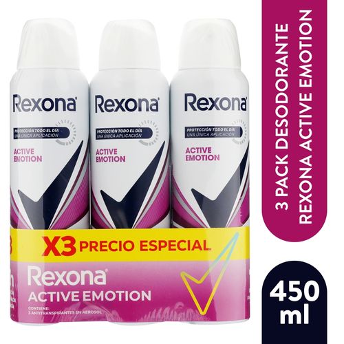 Desodorante Rexona act emotion en aerosol - 89 g
