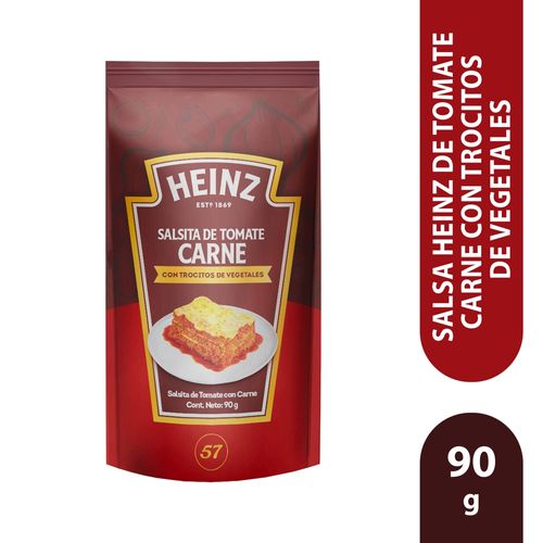 Salsita Heinz de tomate carne con trocitos de vegetales - 90 g